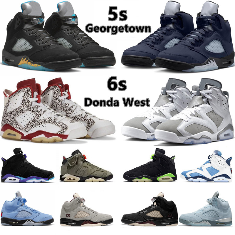 

Jumpman 5 retro 6 Mens Basketball Shoes Donda West Georgetown Aqua Cool Grey Metallic Silver BlueBird Easter University Blue DMP Men Trainers Sports Sneakers 5s 6s, Color#27