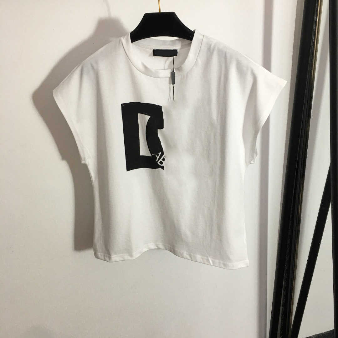 

23ss Womens T-Shirt designer clothes women tee tops Round neck Pure cotton brand Simple monogram print short sleeve T-shirt women clothes