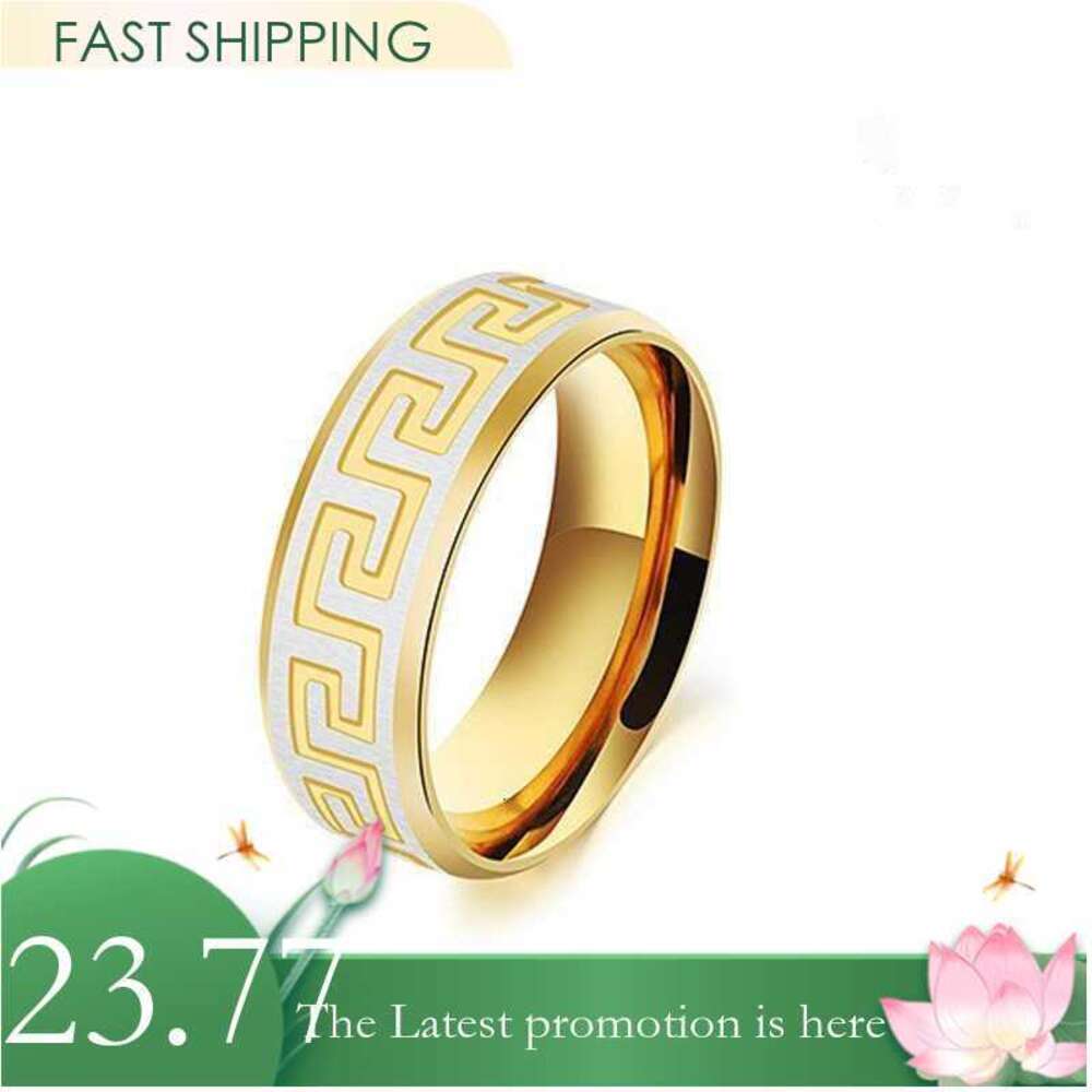 dhgate designer ring liefde ring RVS Ring Hot Selling Sieraden voor Mannen en Vrouwen Creatieve Grote Muur Patroon Titanium Y82N