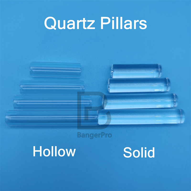 

Clear Quartz Pillar Banger Insert Solid Hollow 6mmOD 20mm 25mm 30mm 35mm Length for Control Tower Blender Terp Slurper Quartz Banger Nails