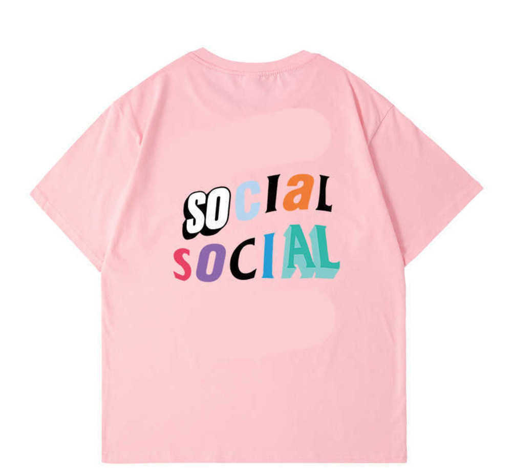 

Fashion Brand ASSC Men' T Shirt Anti Social Club Three-dimensional Rainbow Letter Printing Cotton Casual T-shirt Summer High Street Hip-hop Loose Design Unisex 60ess, -220727-12