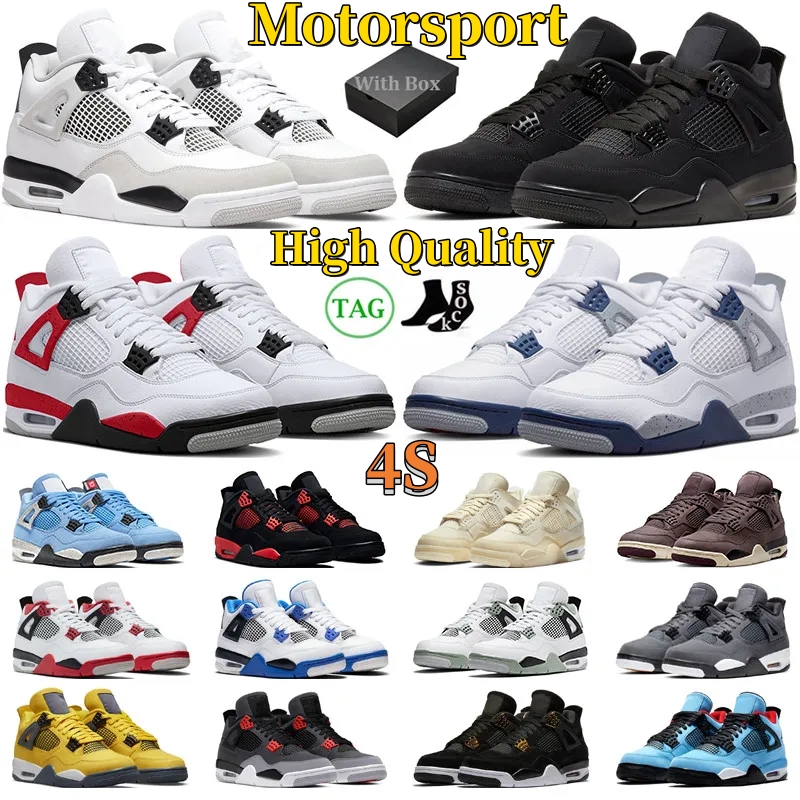 

Jumpman 4s University Blue Mens Basketball Shoes Sail Oreo Fire Red Thunder White Cement Black Cat Bred Infrared Wild Things Men Sports Women Sneakers Trainers, 29