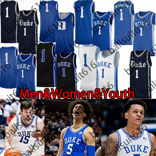 

ncaa Big Duke Blue Devils College Basketball Jerseys custom made Jaylen Blakes Stanley Borden Kale Catchings Kyle Filipowski Jacob Grandison Men's and Women's Youth, Grey