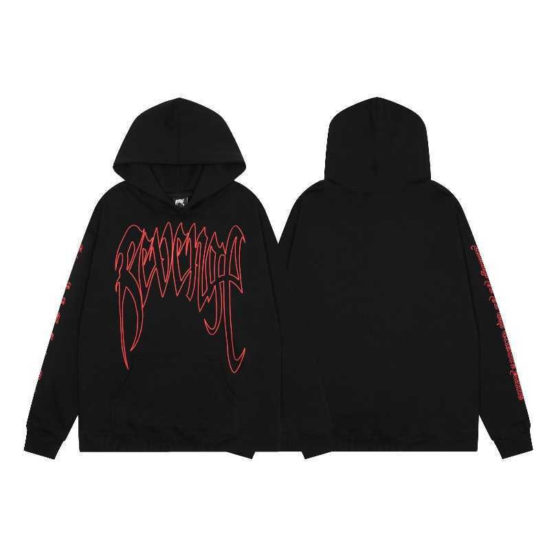 

Revenge Autumn Winter New Print Hoodie High Street Fashion Brand Men's and Women's Loose Casual Hooded Sweater Coat, Shipping fee