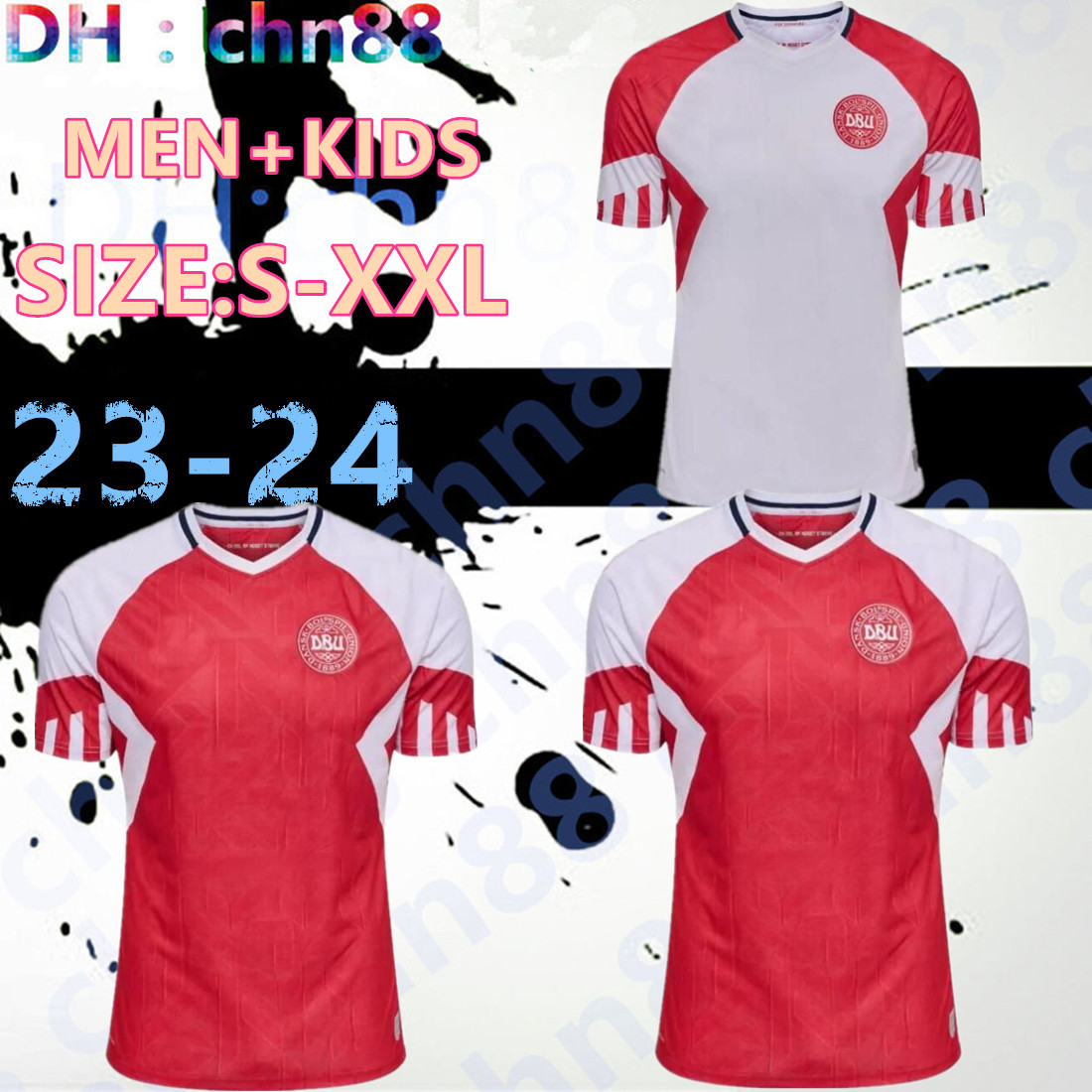 

2023 Denmark Soccer Jerseys ERIKSEN HOME RED AWAY WHITE 23 24 HOJBJERG CHRISTENSEN SKOV OLSEN BRAITHWAITE DOLBERG football Shirts men kids kits, 2023 home kids