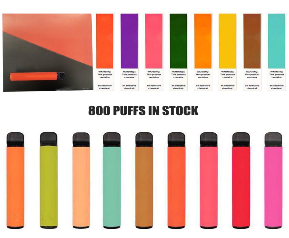 

E Cigarettes 800 puffs Disposable Vapes Pen Pod Device 32ml 550MAH Battery Prefilled Cartridge Vapor Sticks4679980