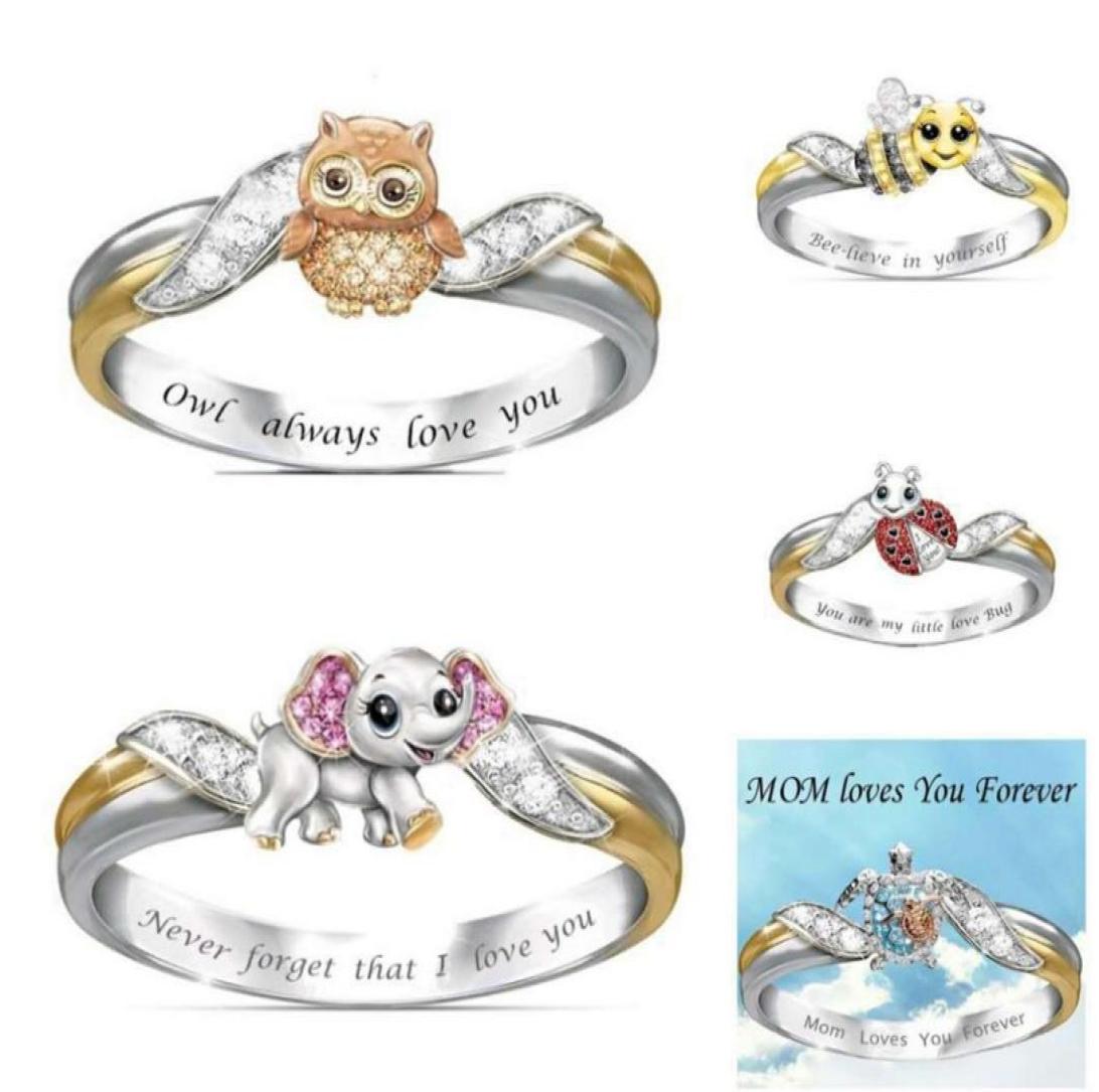 

Owl Always Love You Rings For Girls Ladies Cute Animal Rings Unicorn Bee Elephant Turtle Rings5436018