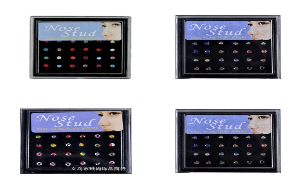 

144 Pcslot 316L Stainless Steel Womens Jewelry Nose Studs Nose Ring Body Piercing 66 N26099332