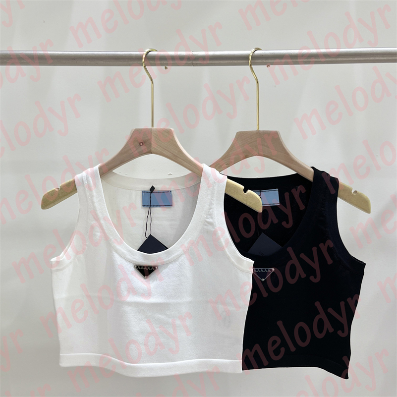

Women Sport Vest Summer Short T Shirt Metal Badge Sleeveless Knitted Tank Tops High Elasitc, Black