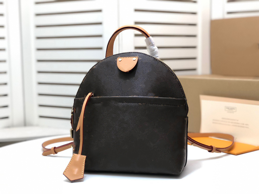 

Luxurys Women Purses Handbags Fashion Designers Backpacks School Bags Shoulder Bag Classic Embossed Student Bags Gold lock M44826, Brown