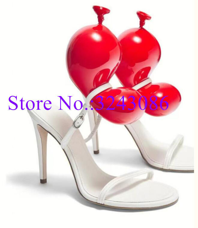 

Sandals Arrival Balloon Decor Lady Fashion Stiletto Heel Slippers Sexy Slipon Pumps Woman Runway Shoes Dropship 230404, Color 1