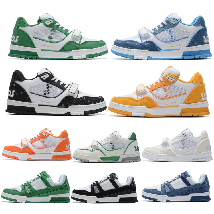 

Designer Sneakers Virgil Trainer Casual Shoes Logo Embossed Black White Panda Fashion Low Top Platform Leather Men Women Outdoor Trainers EUR 36-45