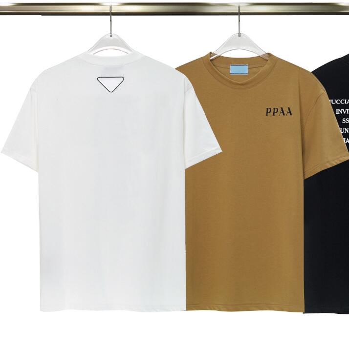 

New designer mens T shirt luxury high-end cotton correct version comfortable breathable mens and women's couple T-shirt American men's size