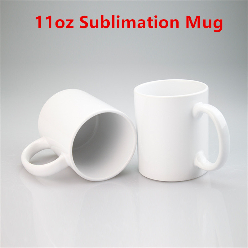

11oz White Sublimation Mugs Blank Ceramic Mugs Ceramic Coffee Mugs Sublimation Blanks Classic Cup for Coffee Milk Hot Cocoa Tea Latte for DIY