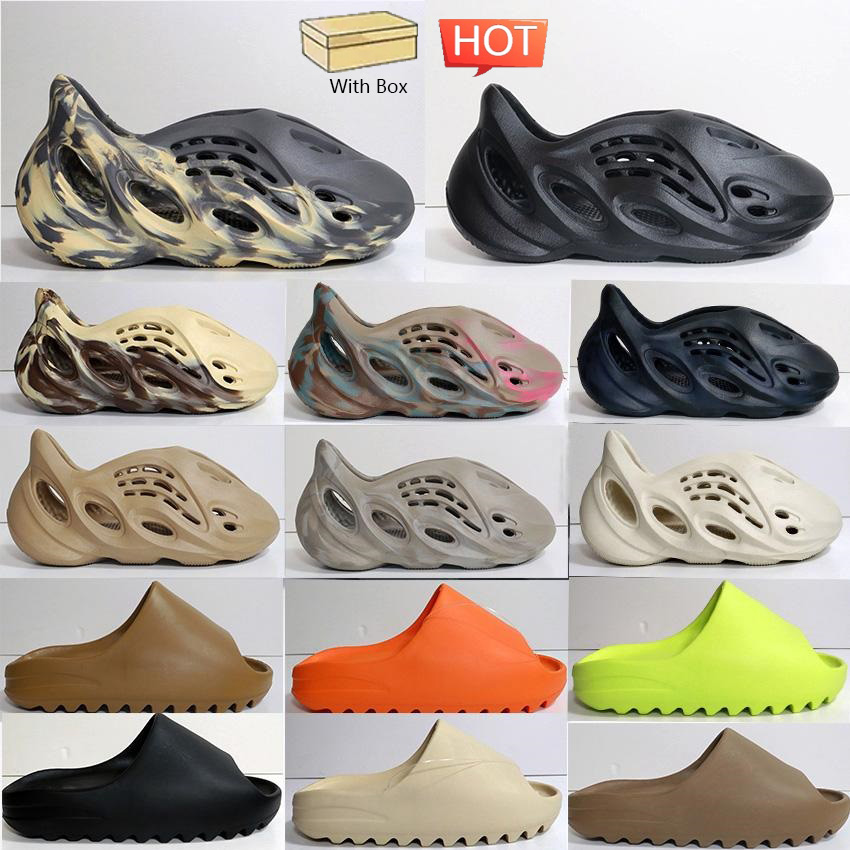 Pantoufles de créateurs Homme Slipper Sandales Designer Diapositives Femmes Sandale Résine Blanche Pure Ocre Os Mousse Runner Hommes Femmes Slide