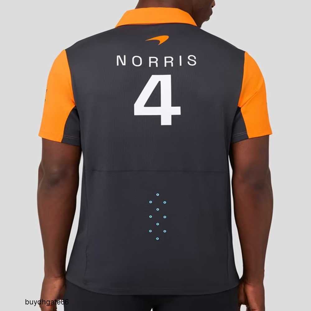 

Sacg Men's Polo Shirt 23 New F1 Formula One Racing Team the Mclaren Lando Norris Short Sleeve Men Leisure Quick-drying in Summer, Beige