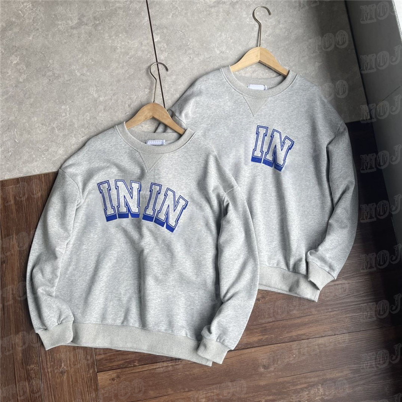 

Letters Print Women Hoodies Sweatshirts Long Sleeve Men Pullover Designer Fashion Couples Sweatshirt Streetwear, Gray