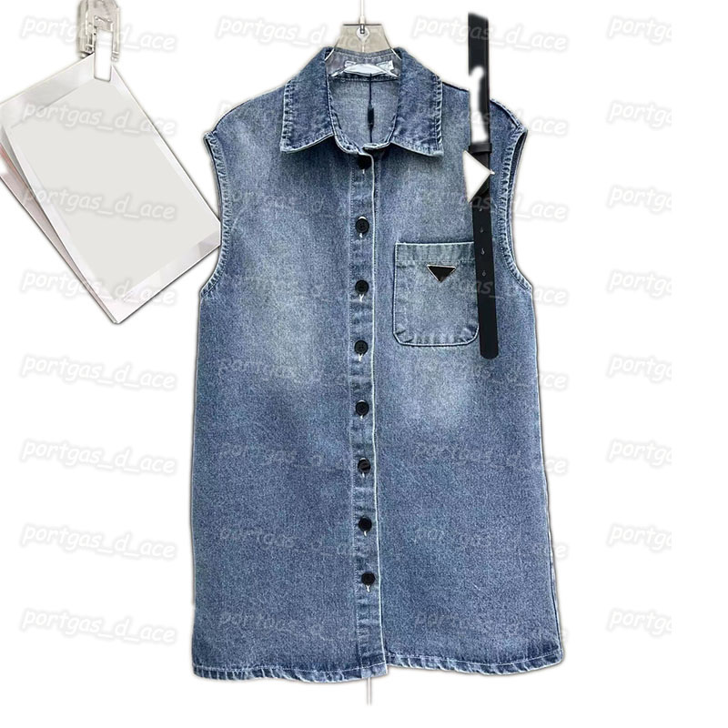 

Fashion Women Denim Dress Sexy Sleeveless Blue Tank Dress Summer Vest Dresses with Belt, Blue with label *0405