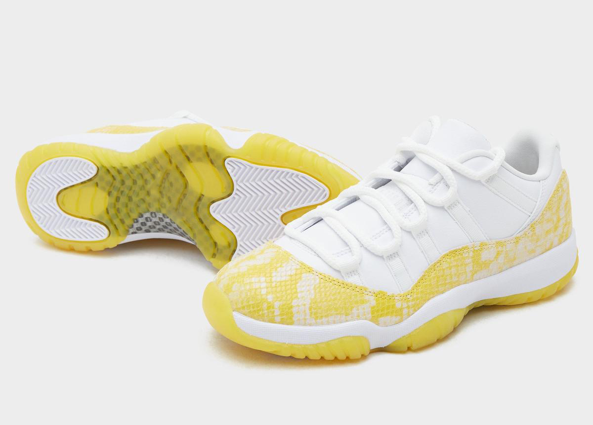 

2023 Authentic 11 Low WMNS Yellow Snakeskin Shoes White/Tour Yellow-Sail Men Women Basketball Sports Sneakers With Original box AH7860-107