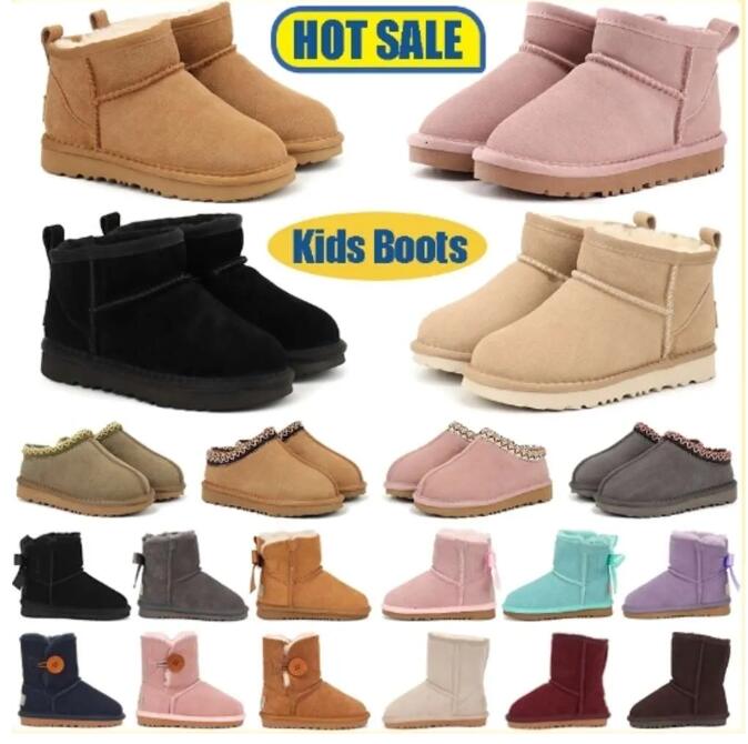 Kids Boots Kid Tasman Slippers Australia Children Snow Boot Winter Toddler Classic Ultra Mini Boys Booties Child Fur Kid For Girls Baby With Bows-image-918269853