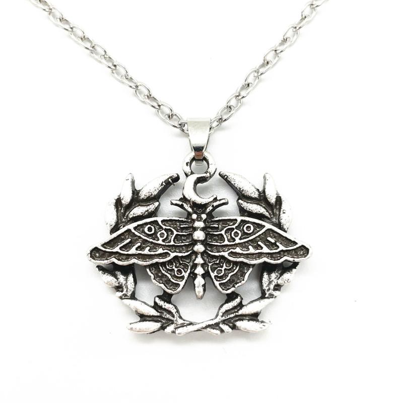 

Pendant Necklaces Dead Moth Wicca Pagan Moon Jewelry Gothic Butterfly Rock Goth NecklacePendant
