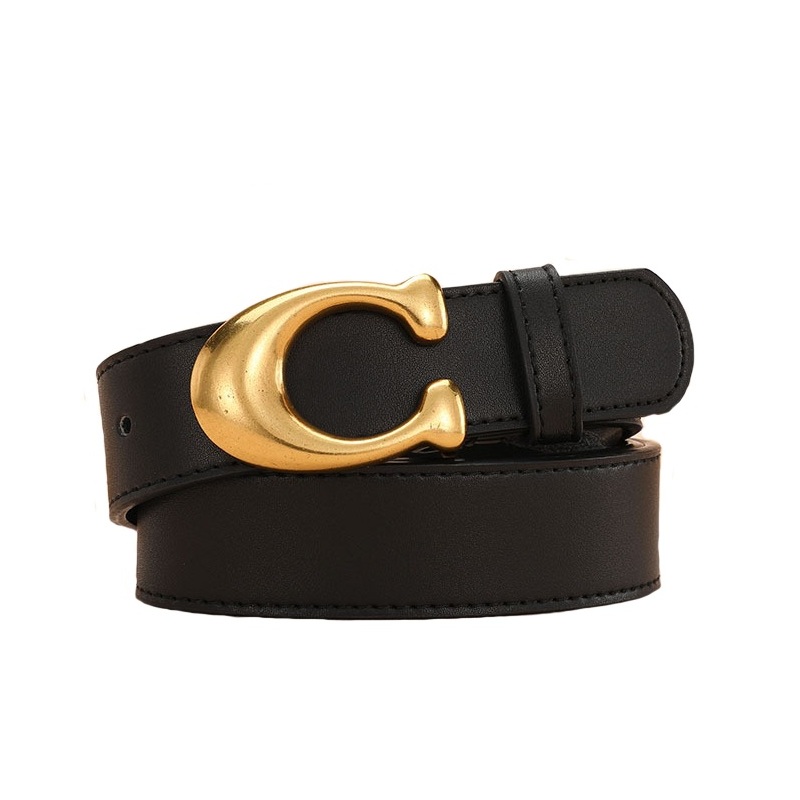 

New Pants Belt Woman Genuine Leather Pu Mixed High Quality Ladies Strap Luxury Fashion Designer C Metal Buckle Waistband width 2.5-3.0-3.4-3.8cm