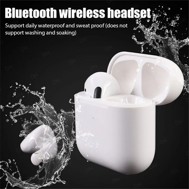 

TWS Bluetooth Earphones with Charging Box Wireless Headphone Stereo Sport Earbud Mini Headsets Pro4 Earbuds, Black