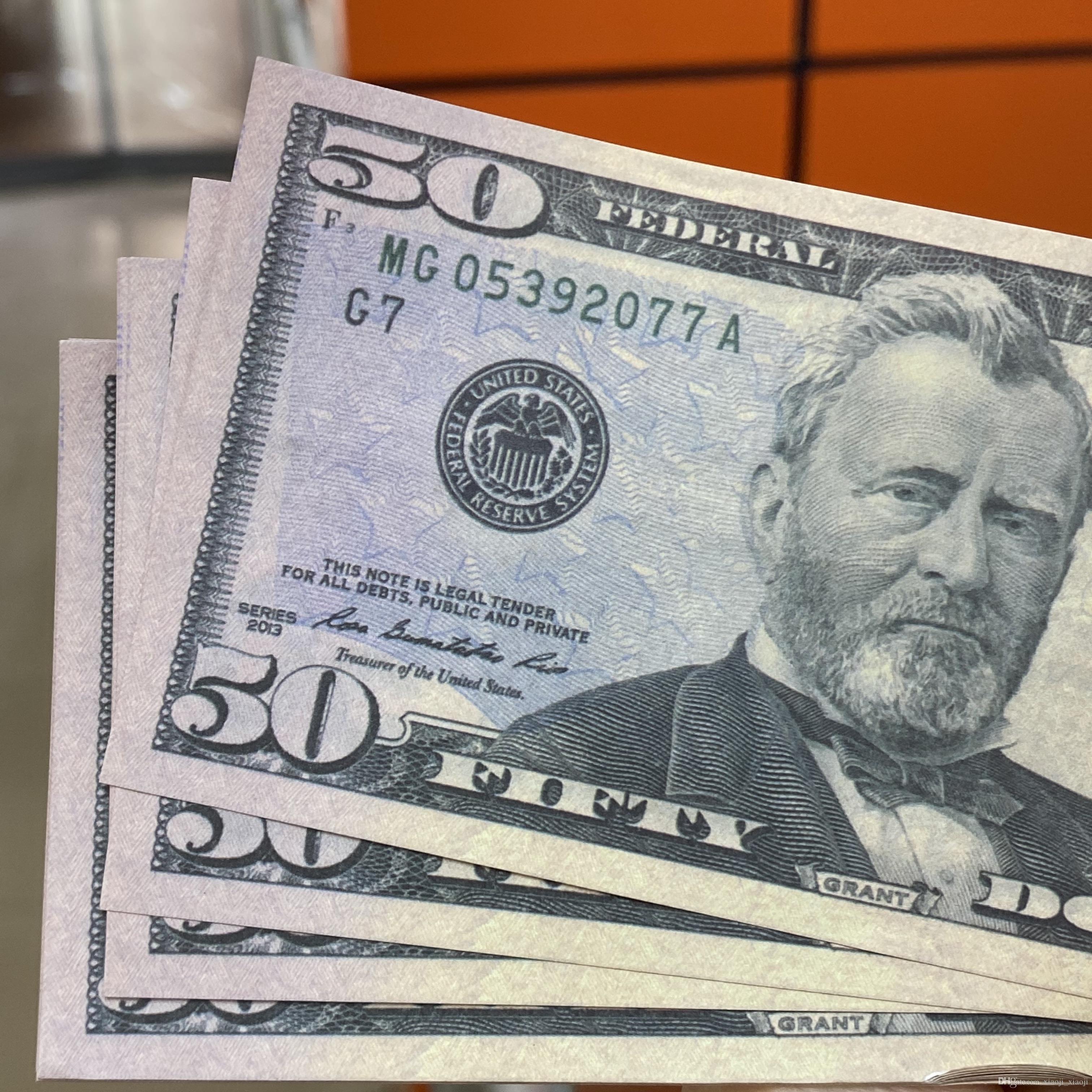

Prop 50 Toy Banknotes Money Fake Usd Paper Designers Bank Note Bar Vills Bags Prices Bags-D5 Ntmlo