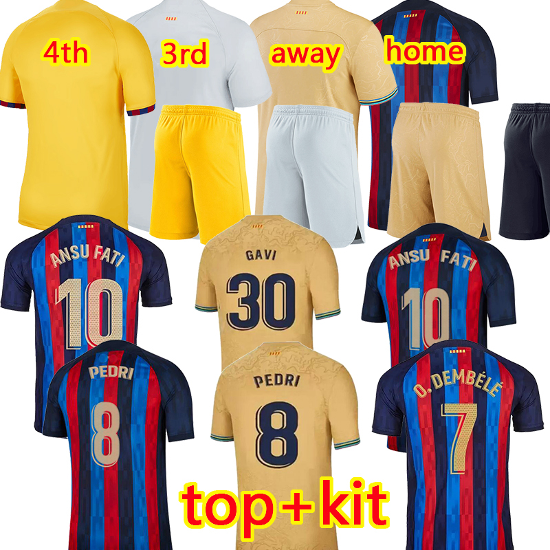 

22 23 PEDRI LEWANDOWSKI barcelonas soccer jerseys GAVI ANSU FATI de futbol FERRAN camiseta RAPHINHA home away 3rd 4th football shirts men barca Adult kids kit uniform