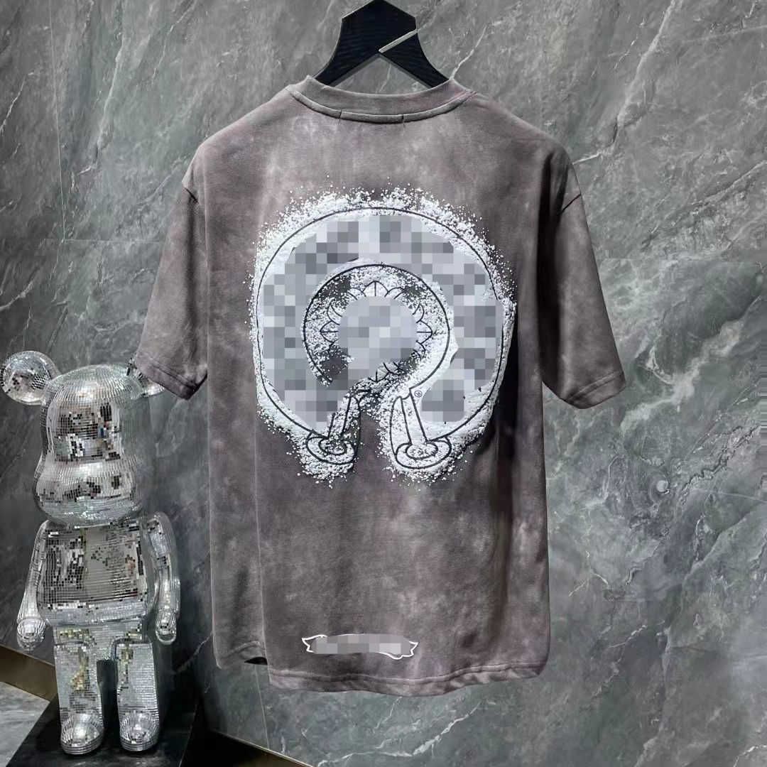 

2023 New Style Ch Shir Mens Classic Fashion Couple Sanskri Leer T-shir Horseshoe Cross Paern Tshirs Designers Hip, 1000
