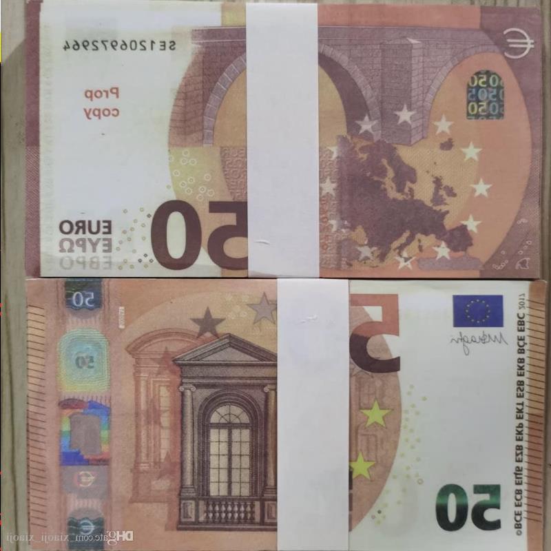 

Prop Money 50 Wholesale Euro Or Kids Us Copy Toy 100pcs/pack Family Game Paper Play Realistic Banknote Bmckp