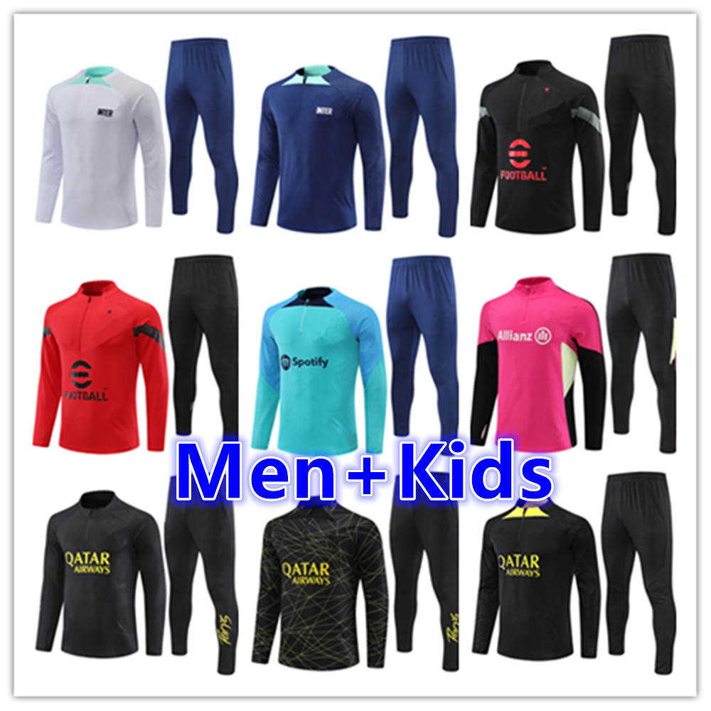 

22 23 24 soccer tracksuit chandal futbol mens and kids survetement foot jerseys kit 2022 2023 men trainers football jersey tracksuits training suit jacket sets set