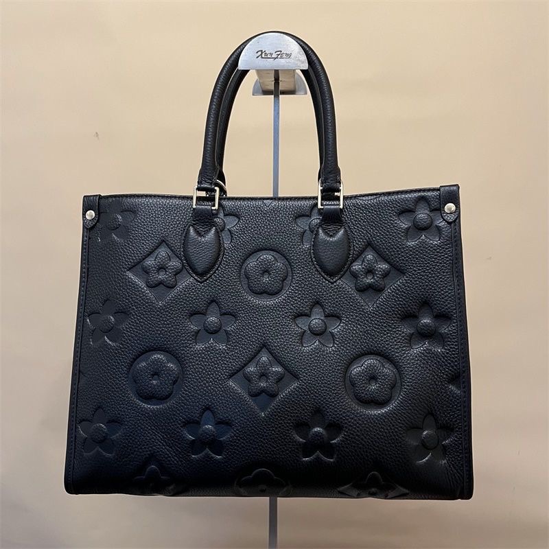 

Fashion womens bag outdoor ladies totes bags classic logo embossed cheetah print design large capacity 35CM 41CM 001, Black