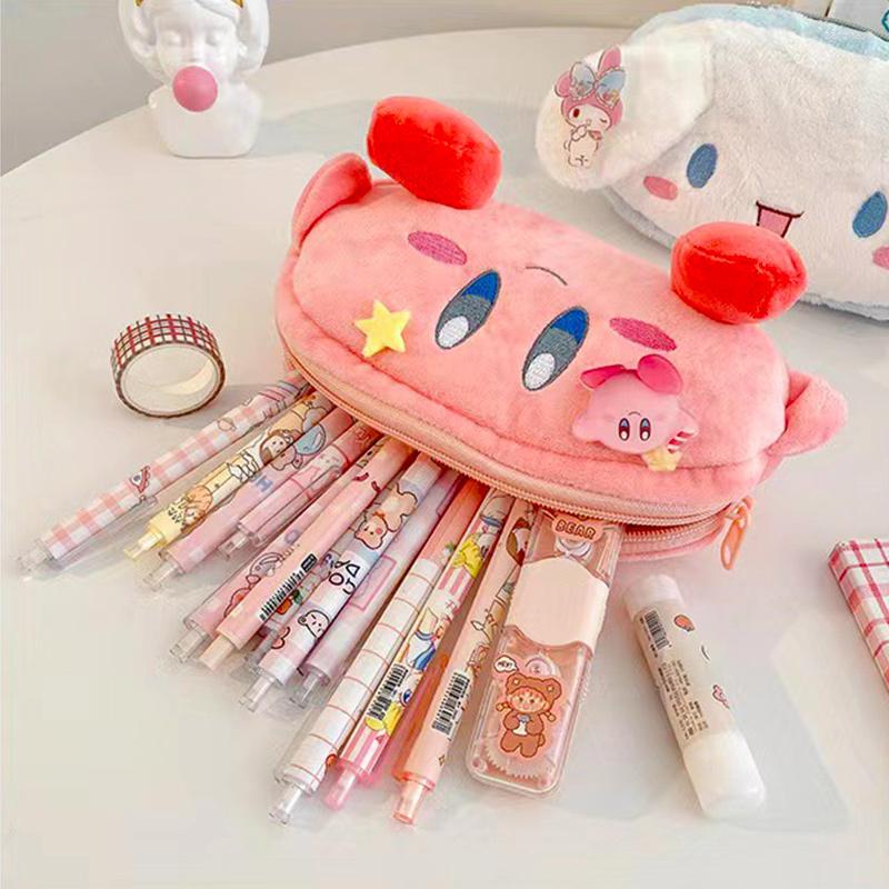 

Kawaii Pencil Pouch Large Capacity Pen Case Cute Plush Cosmetic Bag Back To School For Girls Student Supplies Stationery Box