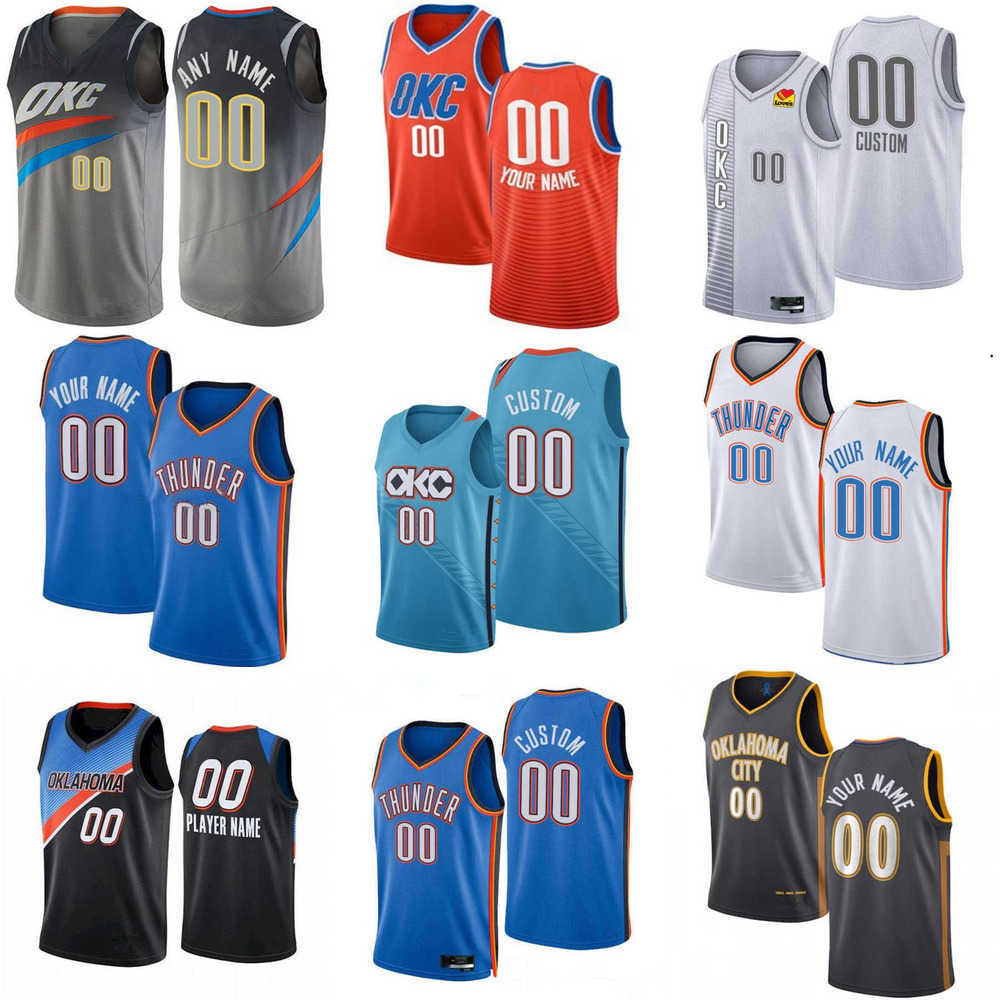 

75th Custom Men Oklahoma''City Thunder''2 Shai Gilgeous-Alexander 3 Josh Giddey 5 Luguentz Dort 16 Ty Jerome Basketball Jerseys, Color