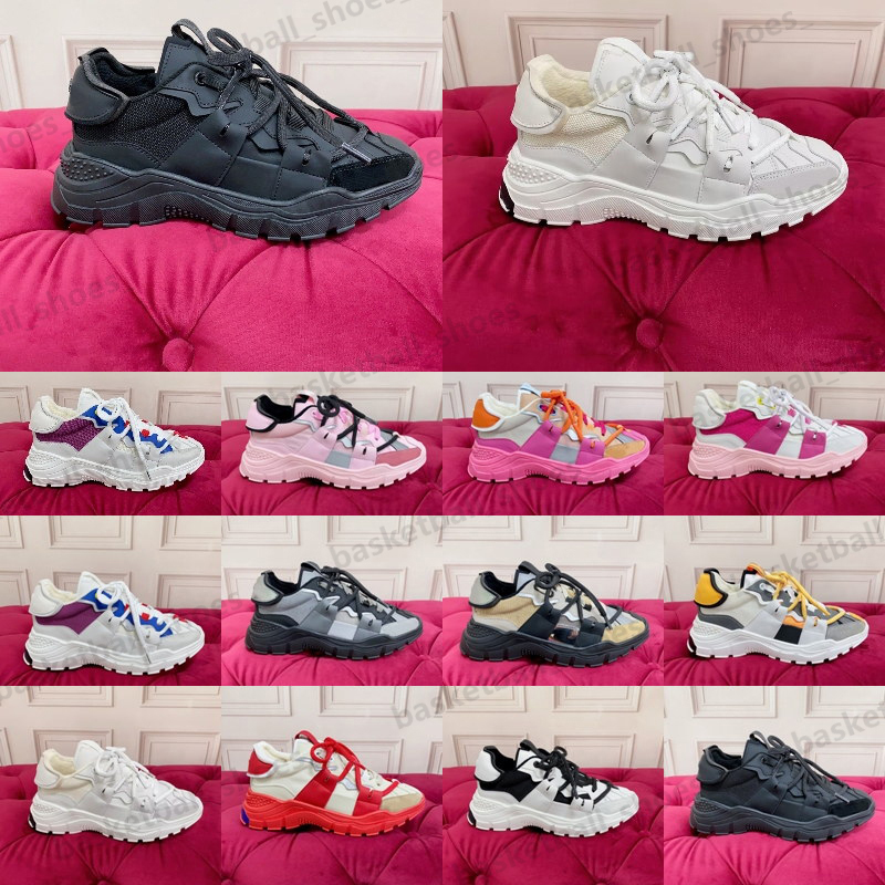 Designer Retro Platform Casual Shoes Airmaster Patch Work White Black Pink Sneakers Outdoor Running Shoes Size 35-45 With Box