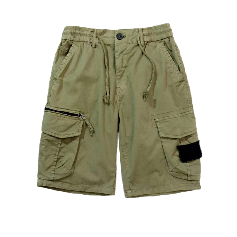 

Men's Overalls Shorts In Summer Loose Five Thin Zipper Three-dimensional Pocket Shorts, Black