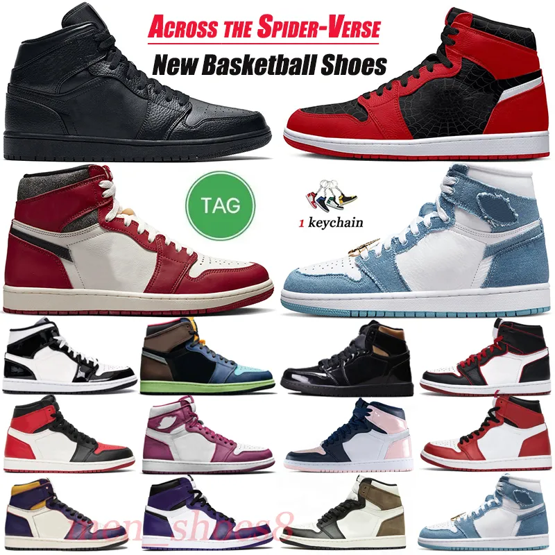 

Sale 1 Mens Basketball Shoes 1s Across the Spider-Verse Sneakers Jumpman Obsidian Lost and Found Newstalgia TS Fragment Triple Black women Sports, Rebellionaire 36-46