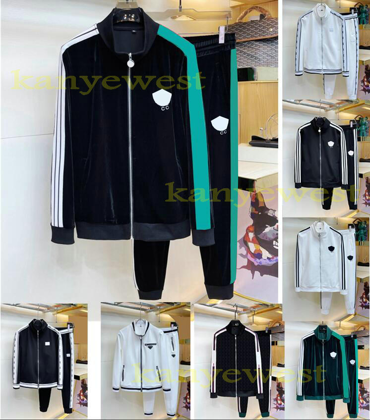 

2023 spring Mens Tracksuits designer Velvet letter luxury tracksuit men designers high-quality windbreaker breathable zipper sport suits mix style
