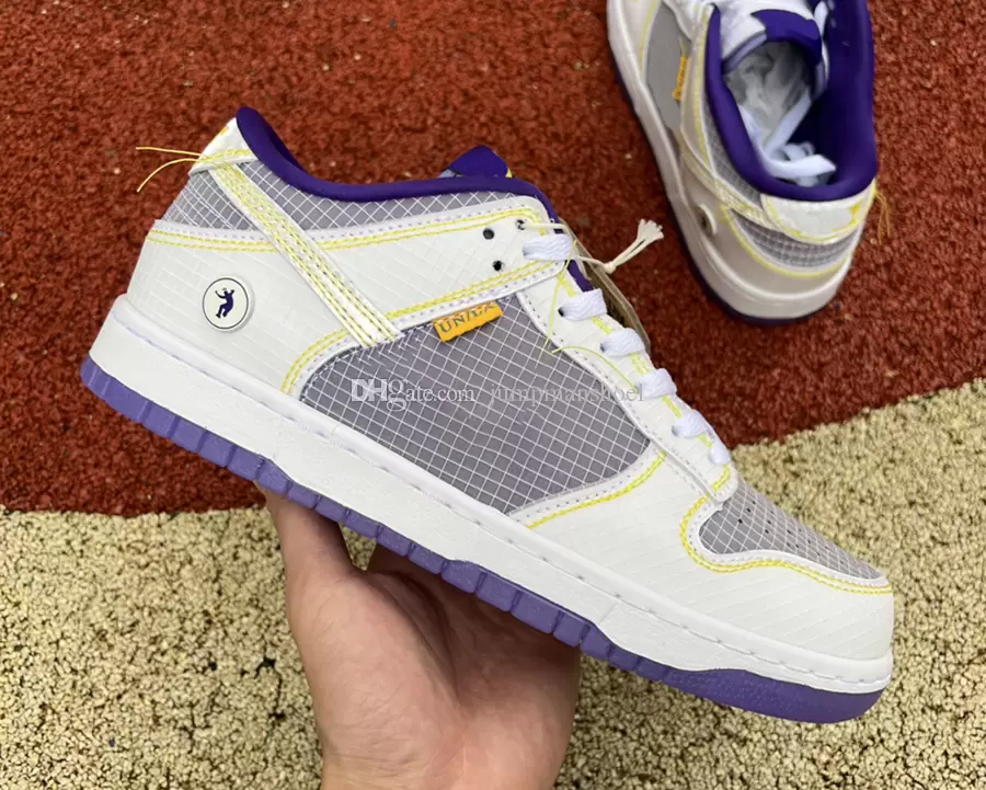 

2023 High Quality basketball Shoes Union x DK Low Skateboard shoes Corut Purple White Opoti yellow trainers Sports Shoes Outdoor Sneakers With Original Box