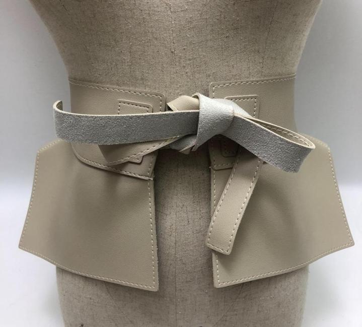 

Belts Women Peplum Belt Female Skirt Leather Waist Fashion Ladies PU Black Bow Wide Harness Dresses Designer WaistbandBelts9253878, Brown