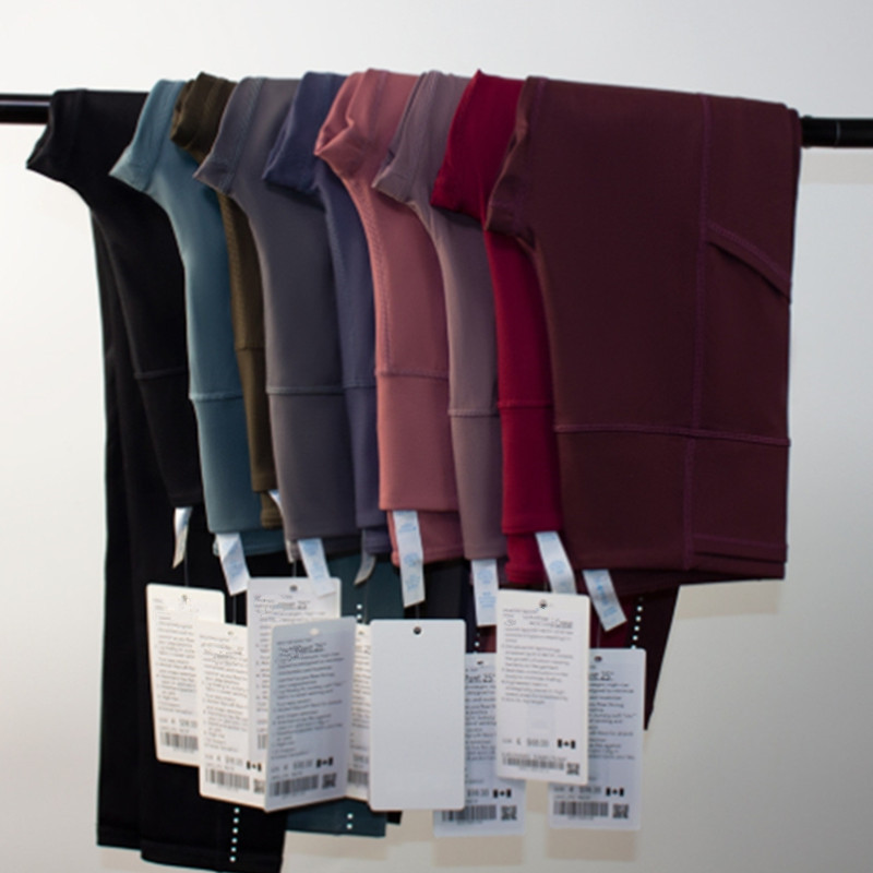 

lululemens Yoga Outfit High Waist Women's Yoga Pants Fast Drying Multi Pocket Sports Tights Women Pant Sport Fitness Slow Running Tights, 001