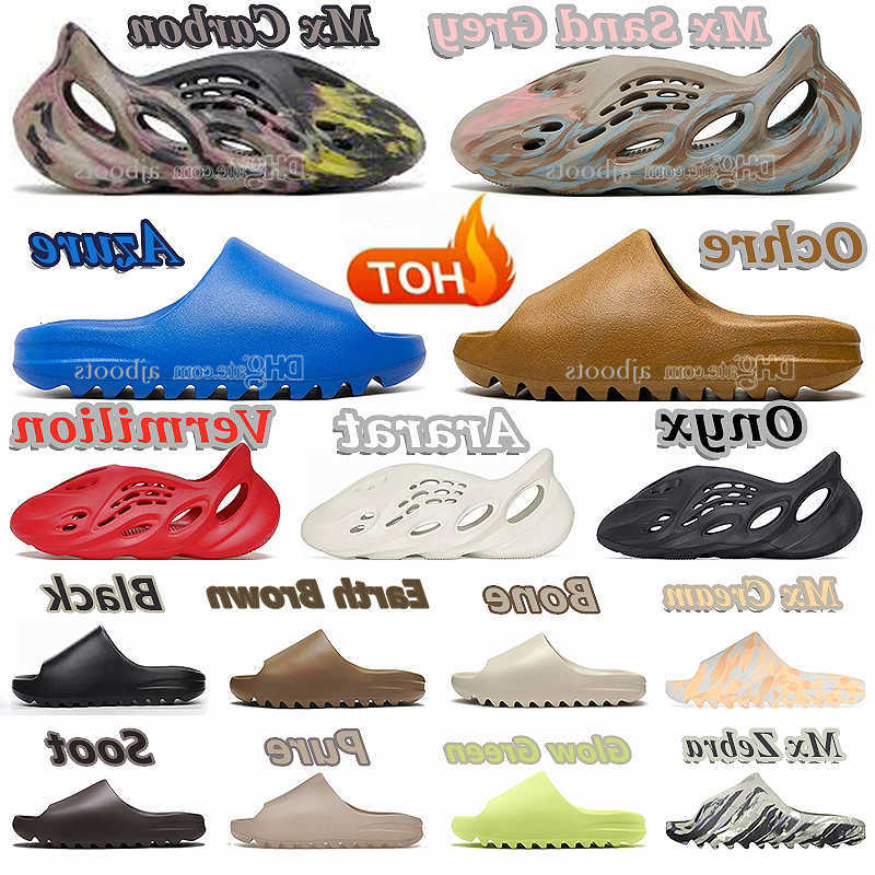 

Slippers yeezzys for men woman Foam Runner Comfortable EVA Sandals Sliders Vermillion Flax Glow Green Soot Onyx Black Bone Resin Desert Sand Sulfur, 7# desert sand