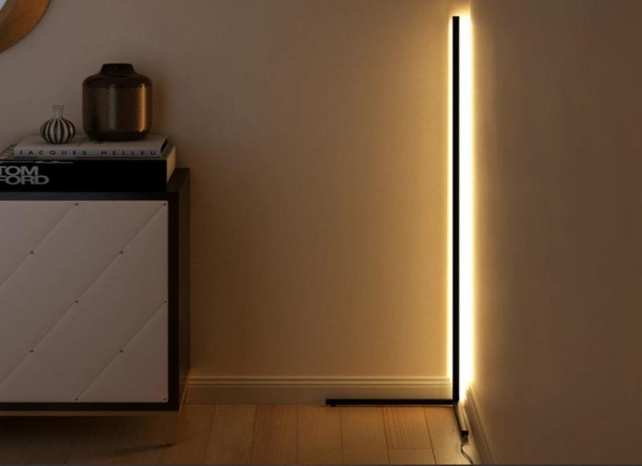 Lámparas de pie Lámpara LED nórdica Moderna Simple Cálido Blanco Barra de esquina Luz para sala de estar Dormitorio Interior Atmósfera de pie Indoor