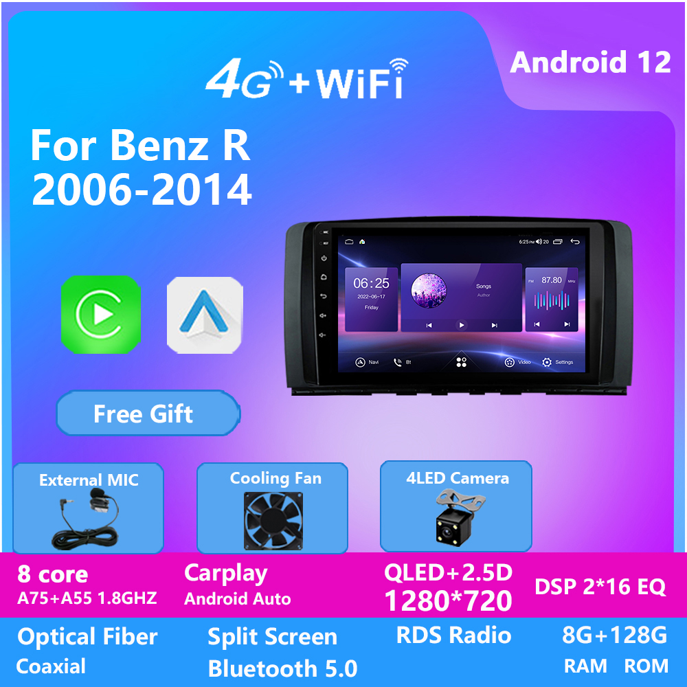 

10.1inch Android Car Dvd Video Player Built-in GPS Navigation System for BENZ R 2006-2014 CarPlay DSP