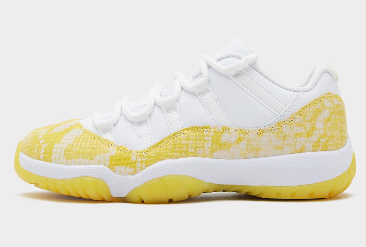 

Authentic 11 Low WMNS Yellow Snakeskin Shoes White/Tour Yellow-Sail Men Women Basketball Sports Sneakers With Original box AH7860-107