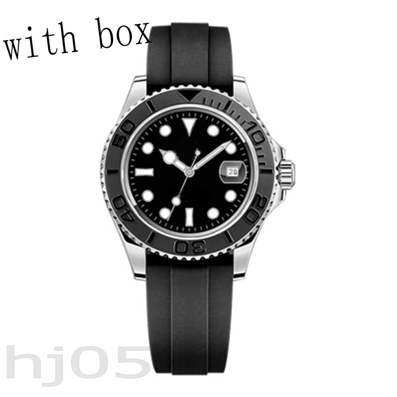 

40mm solid black dial watch designer automatic watch fashionable mechanical reloj sapphire yachtmaster mens wristwatch stainless steel folding strap SB037 B23, 5#