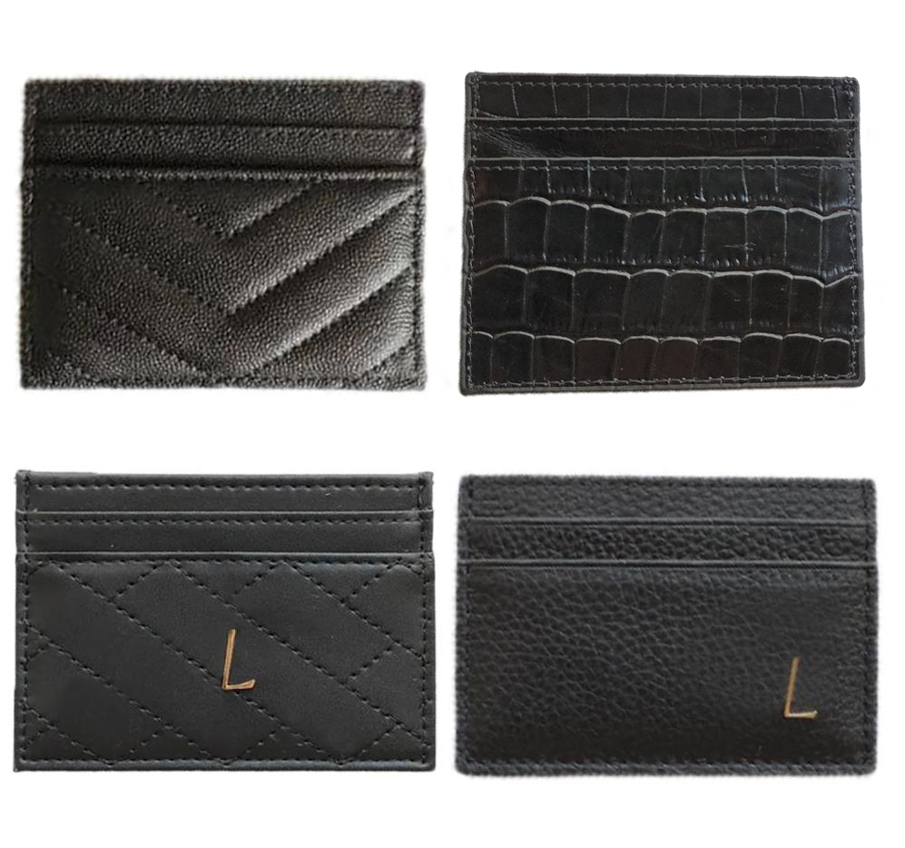 

Luxury y fashion men designer women card holders croco texture classic pattern quilted caviar wholesale black dark red pink woman small mini wallet Pebble leather, 423291 caviar-dark red-gold