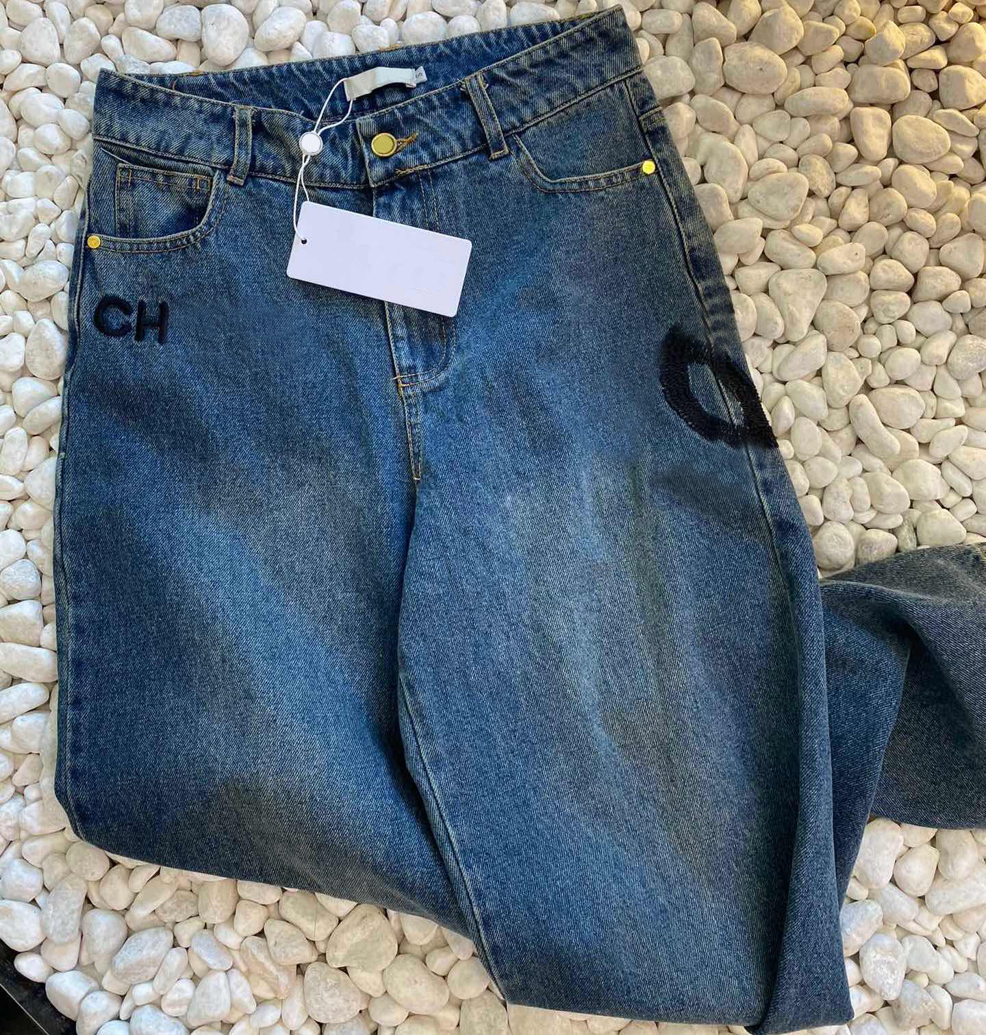 Jeans pour femmes taille haute designer pantalon à jambes larges droites montrent des pantalons décontractés pour femmes minces taille S-L
