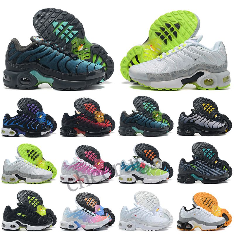 

2021 Kids TN Plus Sports Running Shoes Children Boy Girls Trainers Sneakers Classic Outdoor Toddler Sneaker 28-35, Color 9